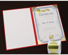 300Pcs 2 Inch Bright Gold Metallic Certificate Sealing Labels with Serrated Edge