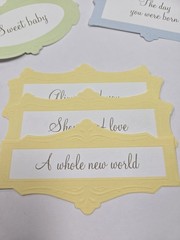 Creative Memories Set Of 11 Baby Title Scrapbook Die Cuts Blue Yellow Green