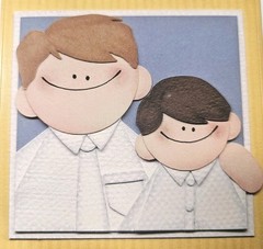 Pebbles Inc. Baptism Boy Brunette Cardstock Sticker Preacher Brown Hair