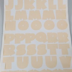 Vintage Deja Views Cream Numbers & Letters Sticker Roll Lot of 17 Sheets – READ