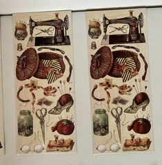 SANDY CLOUGH STICKERS BUTTONS BORDER VINTAGE DRESSES SEWING FLOWER LOT 10 S BOOK