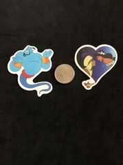 Disney Stickers – Aladdin, Jasmine lot of 2 Stickers