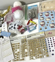 Huge Lot Craft Supplies Sewing Supplies Hair Accessory Making Scrapbook