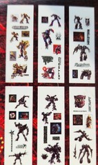 NOS lot of 3 Transformers Stickers 1 Sheet 2010 Pkg and 2 Flip Packs 2011