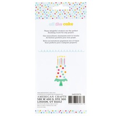 Pebbles ALL THE CAKE GOIL FOIL ALPHABET (120) PUFFY STICKERS scrapbook