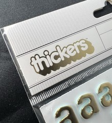 American Crafts Thickers Gold Foam Letter Stickers Scrapbook Lowercase A-Z & 0-9