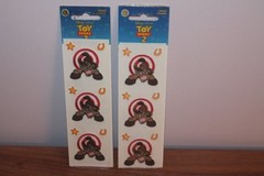 Vintage Disney Toy Story 2 BULLSEYE Fuzzy Sandylion 2 Pk Stickers New Sealed