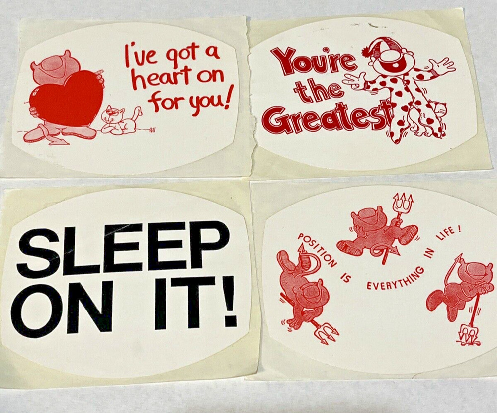 1980’s Vintage Stickers I’ve Got A Heart On For You – Unknown Brand – Collection