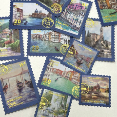 Italy Washi Paper Stamp Stickers Venice Florence Travel Journal Scrapbook
