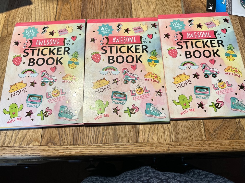 Three Awesome Sticker Books By Walmart NEW