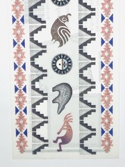 2002 Tumblebeasts Southwest Design Border Stickers 5.5×12 In. sheet Kokopelli