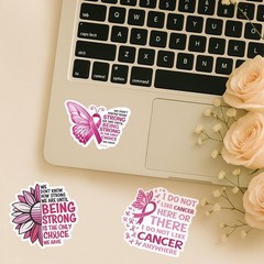 (4Pcs) Breast Cancer Awareness Stickers – Waterproof Vinyl Breast Cancer Stic…