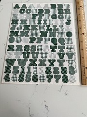 Making Memories Large Forest Green Upper/Lower Case ABC/123 Scrapbooking