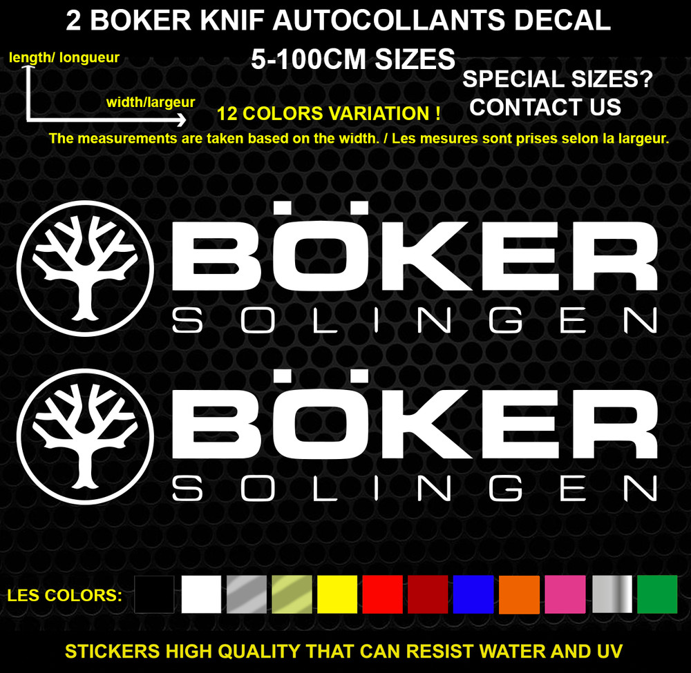 2 BÖKER KNIF Decorative Stickers – Vehicles & Accessories, 2 Pieces