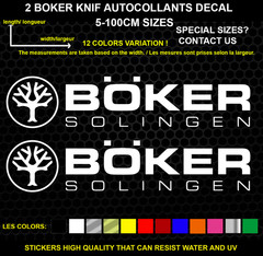 2 BÖKER KNIF Decorative Stickers – Vehicles & Accessories, 2 Pieces