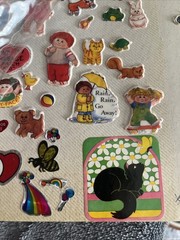 Vintage Puff Sticker Collection 1 Binder Page Good Condition 80s 90s Smurfs CPK
