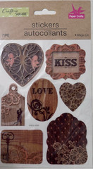Crafter’s Square 7 Magic-On Love Stickers Heart Romance Scrapbooking Sticker