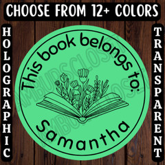 40 CUSTOM BOOK BELONGS TO STICKERS 2″ ROUND LABELS SEALS SCRATCH RESISTANT