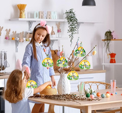 16PCS Easter Crafts for Kids Religious Gifts Make an Easter He Lives Stickers Sc
