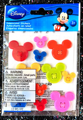 Mickey Mouse Icon Disney Sticker Adhesive Buttons