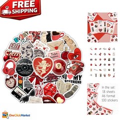 100 Stylish Y2K Stickers – Waterproof Aesthetic Decals for Laptops & Journals