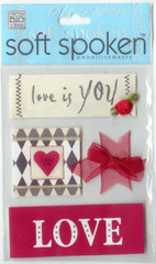 MAMBI Soft Spoken 3D stickers LOVE is You! Theme 92802 Fast FREE Shipping! Nice!
