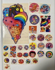HUGE VINTAGE LOT! 1980s LISA FRANK STICKERS!! INCLUDES JUMBO STICKER!!