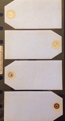 VELLUM OFF-WHITE TAGS Binder Stickers (4pc)Sticko•Labels•Journaling•Gifts*X-mas