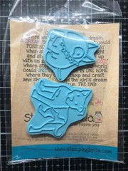 New Stamping Bella Rubber Stamp DOGS STAFFIE & ENGLISH BULL TERRIER free USA shp