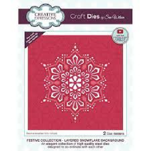 Creative Expressions Metal Die FESTIVE COLLECTION – LAYERED SNOWFLAKE BACKGROUND