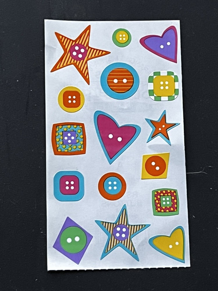 Vintage Frances Meyer BUTTONS 10 sticker sheets NEW