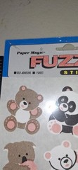 Vintage Stickers Fuzzy Bears 1 Sht 1 Pkg Paper Magic Rare