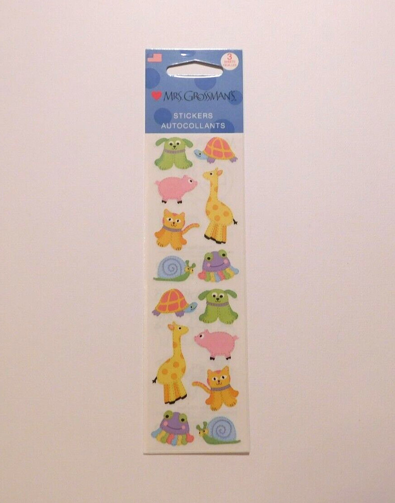 Mrs. Grossman’s Stickers Lot of 3 Strips Brand New Package ~Chubby Baby Toys~