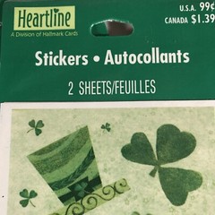 Vintage Hallmark St. Patrick’s Day Irish Shamrock Lucky Stickers 6 Sheets 3 Pack