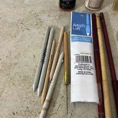 Misc Art Supplies Lot. Brushes, Tools, Etc Asian
