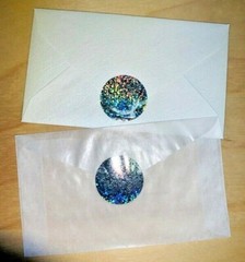 Silver Glitter Hologram Bling Stickers 1″ Round Envelope Seals Reseller Supplies