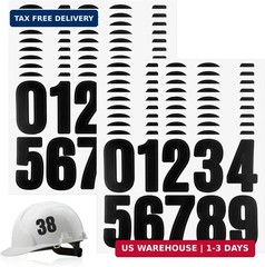 200 Pcs Number Stickers, 20 Sheets 1.5 in Black Vinyl Stick on Numbers, 0-9 Adhe