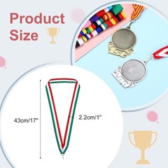 Award Neck Ribbons 25 Pack Polyester Medal Lanyards with Snap Clip Blank Awar…