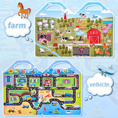 6 Set (260Pcs) Puffy Sticker Books Activity for Kids, Animal, Farm, Dinosaurs, S