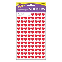 Red Heart Stickers for Classroom Incentives, 800 Count SuperShapes Pack
