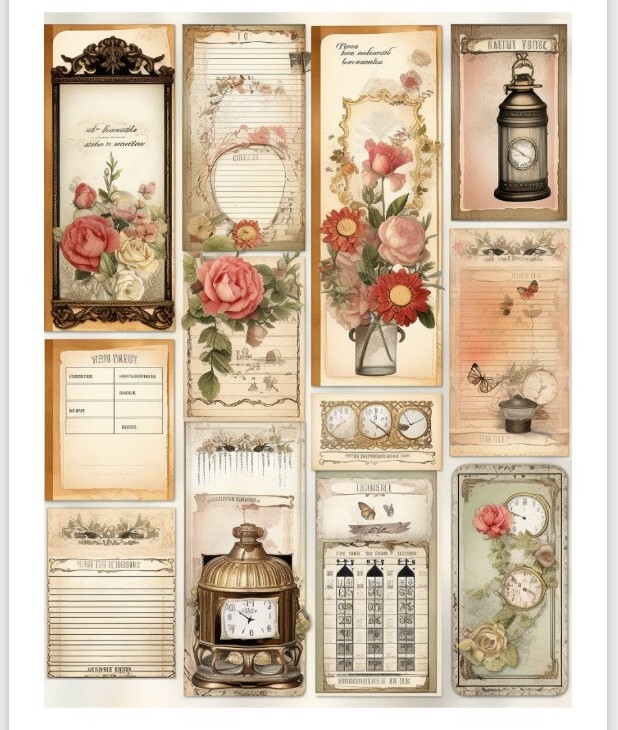 Vintage style Embellishments Junk Journals Scrapbook Usa