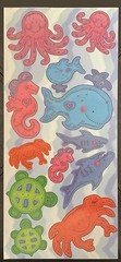 1 Sheet UNDER THE SEA CREATURES SCRAPBOOK STICKERS from Stamping Station – NEW