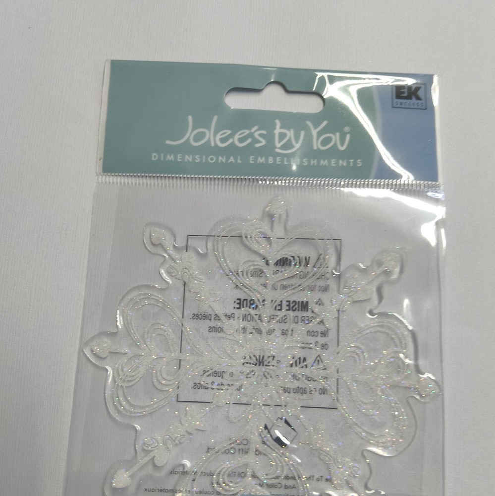 Jolee’s Boutique Large White Snowflake Dimensional Sticker Scrapbooking Crafts