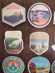 STICKERS x 10 National Parks Joshua,Big Bend,Olympic,Theodore Acadia TR2
