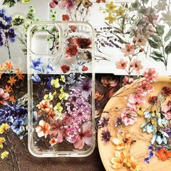 Wildflower Watercolor Stickers 50Pc, Resin Art Card Making, Multicolor