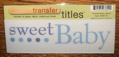 My Mind’s Eye RUB ON TRANSFER TITLE “Sweet Baby“ Blue Boy Infant SCRAPBOOK CRAFT