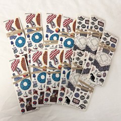 The Wendelline Vtg 1990s Sticker LOT 130 Sheets Calendar Beach Day Tea Party Cat
