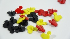 Disney Scrapbook Card Making Disney Buttons and Rivets Red Yellow White Black