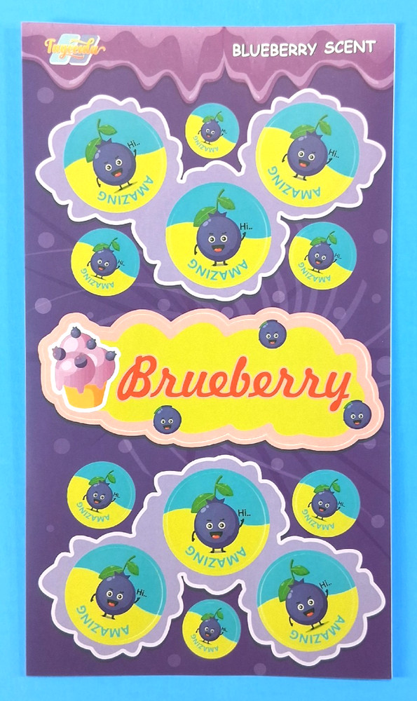 Blueberry Scented Scratch & Sniff Sticker Sheet