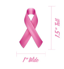 Pink Ribbon Stickers | 100 PACK | Official Breast Cancer Awareness Stickers